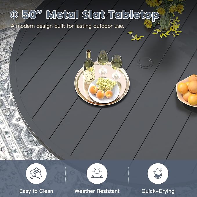 VICLLAX 7 Pieces Patio Outdoor Dining Set - Image 7