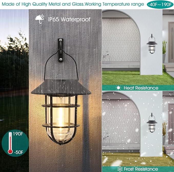 Upgrade Solar Outdoor Lights, Hanging Lantern, Waterproof Solar Lights - Image 5