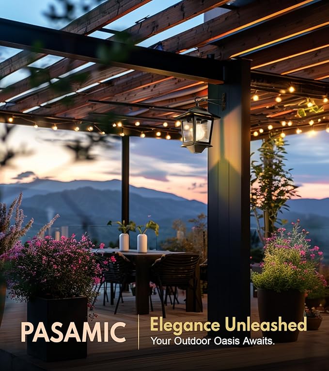 PASAMIC 2 Pack Solar Wall Lanterns - Image 6
