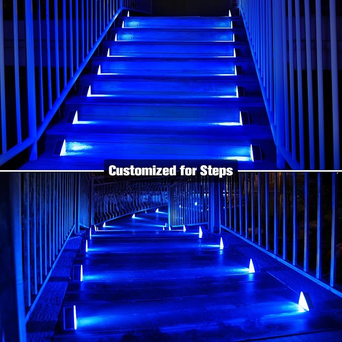 VOLISUN Solar Stair Lights 12 Pack, Solar Step Lights Outdoor Waterproof IP67 - Image 3