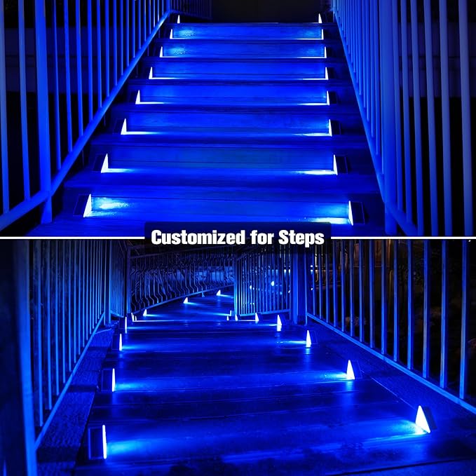 VOLISUN Solar Stair Lights 8 Pack, Solar Step Lights Outdoor Waterproof IP67 - Image 3
