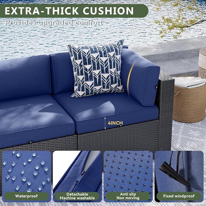 Aoxun 15 Piece Patio Furniture Set - Image 4