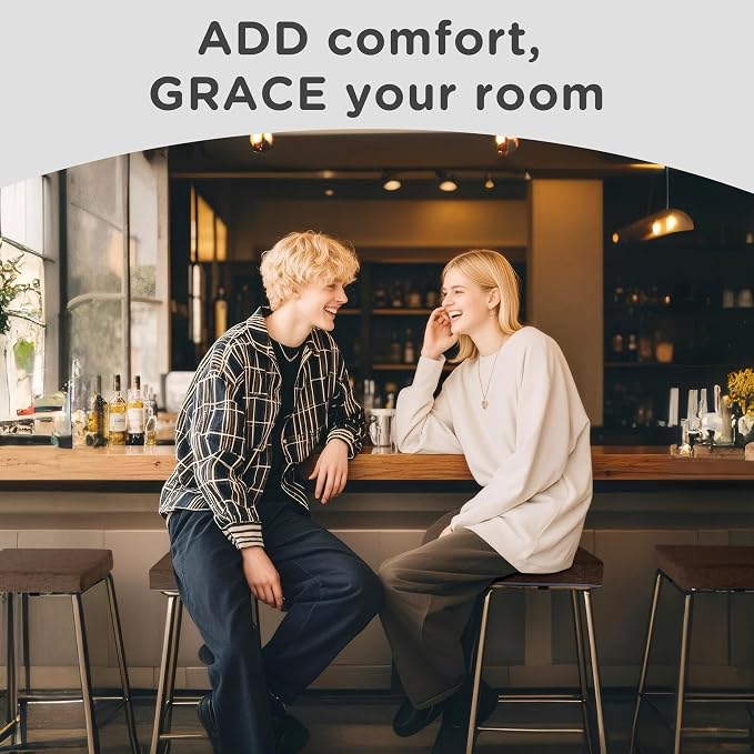 AddGrace Anti-Slip Bar Stool Cushions Square Bar Stool Seat Cushions - Image 7