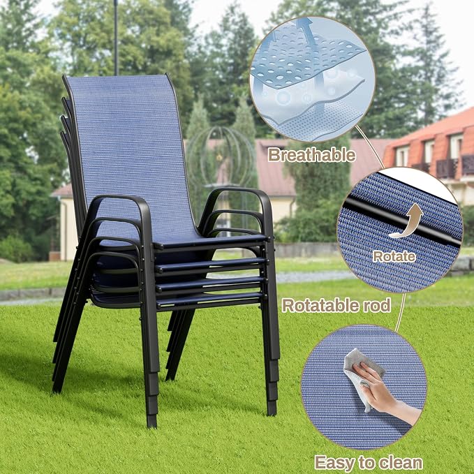 TLSUNNY Patio Dining Set 5 Pieces, All Weather Outdoor Furniture W/30"X 30" - Image 5