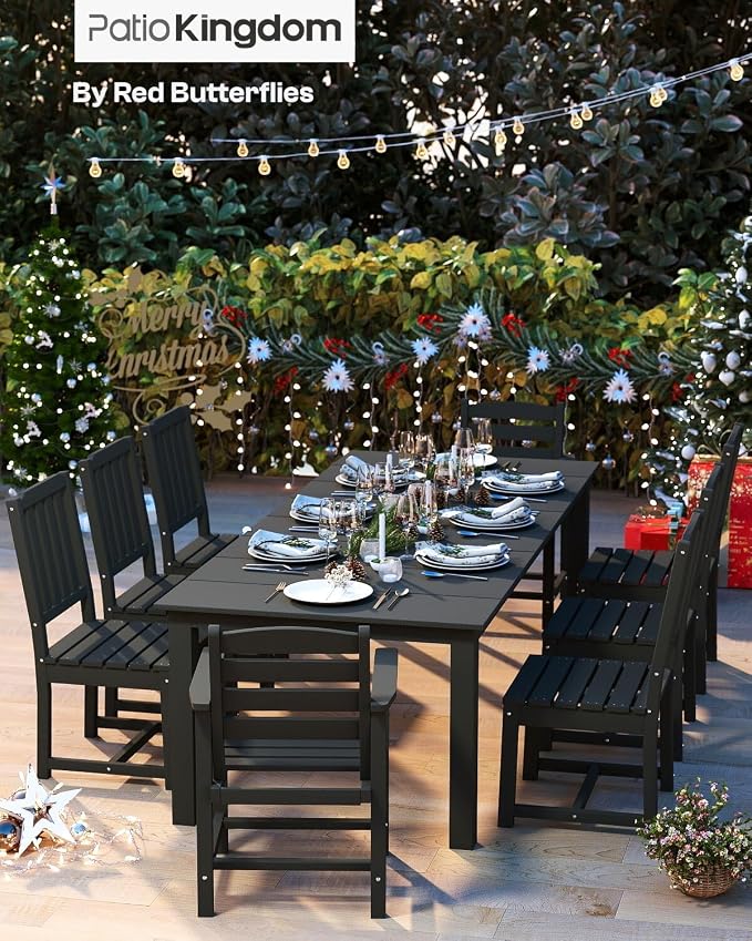 7-Piece Black Outdoor Dining Set - Image 7