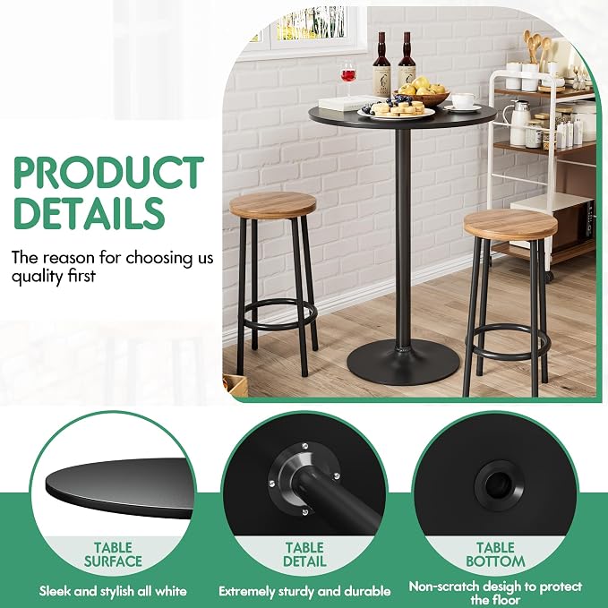 Shahoo Round Bar Table, Cocktail Table - Image 6
