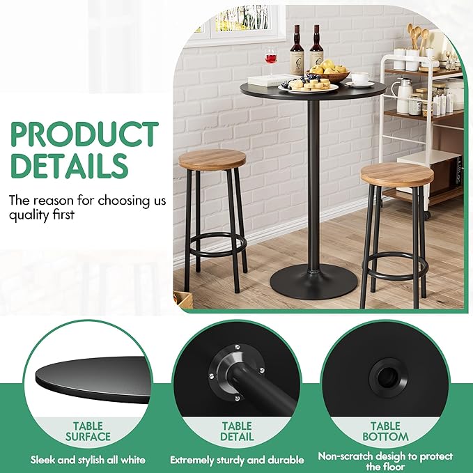 Shahoo Round Bar Table, Cocktail Tables - Image 5
