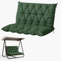 Porch Swing Cushion with Backrest 2-3 Seater Outdoor Bench Cushions Waterproof by Snubbull