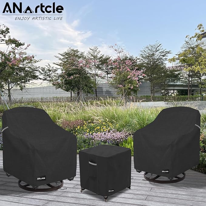 3 Pieces Patio Bistro Sets Cover, 600D Waterproof Heavy Duty Patio Furniture - Image 6