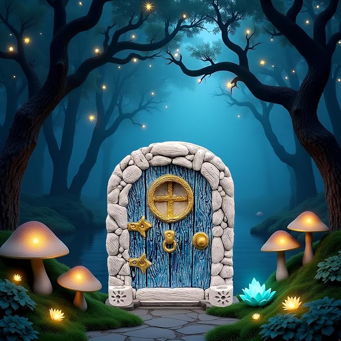 Blue Streak Archway Mini Fairy Garden Door - Image 5
