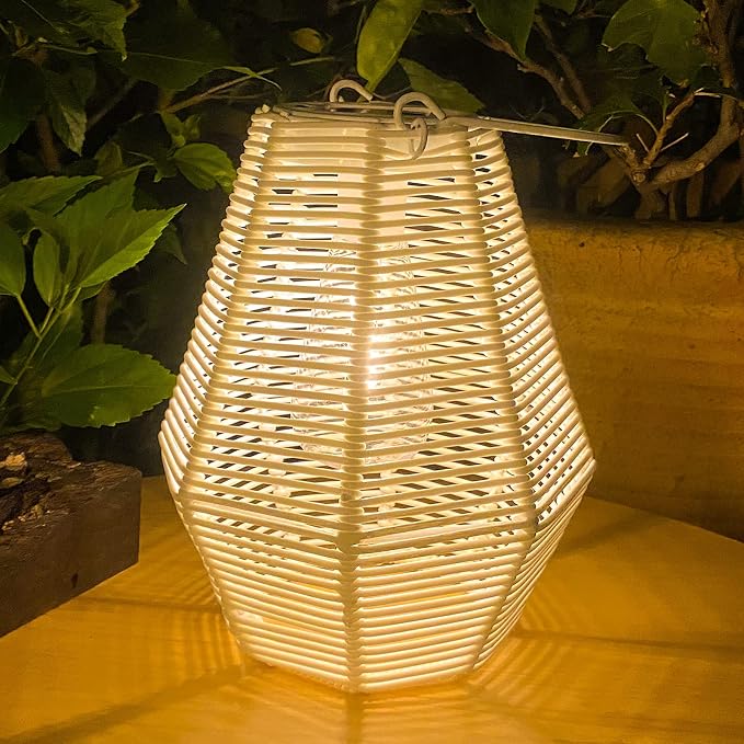 Outdoor Solar Lantern Hanging Decorative Rattan Lanterns - Image 5