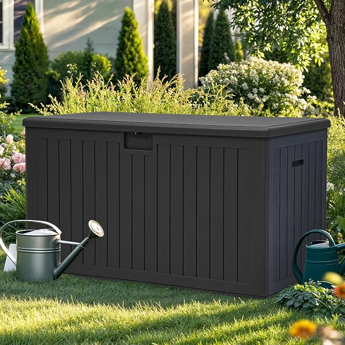 YITAHOME 200 Gallon Extra Large Deck Box, Double-Wall Resin Outdoor Storage Box - Image 9