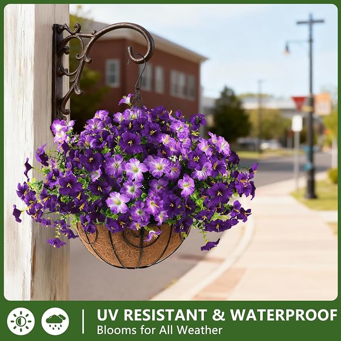 INQCMY Artificial Flowers for Outdoors Fake Plants Spring Decoration, 12 - Image 5