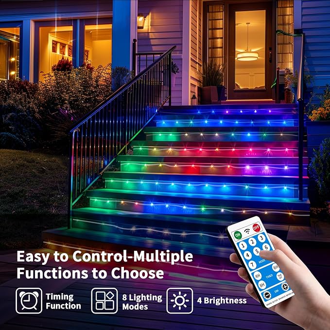 Solar Rope Lights Waterproof IP65 39FT 100LEDs 4 Pack Outdoor LED Outdoor - Image 2