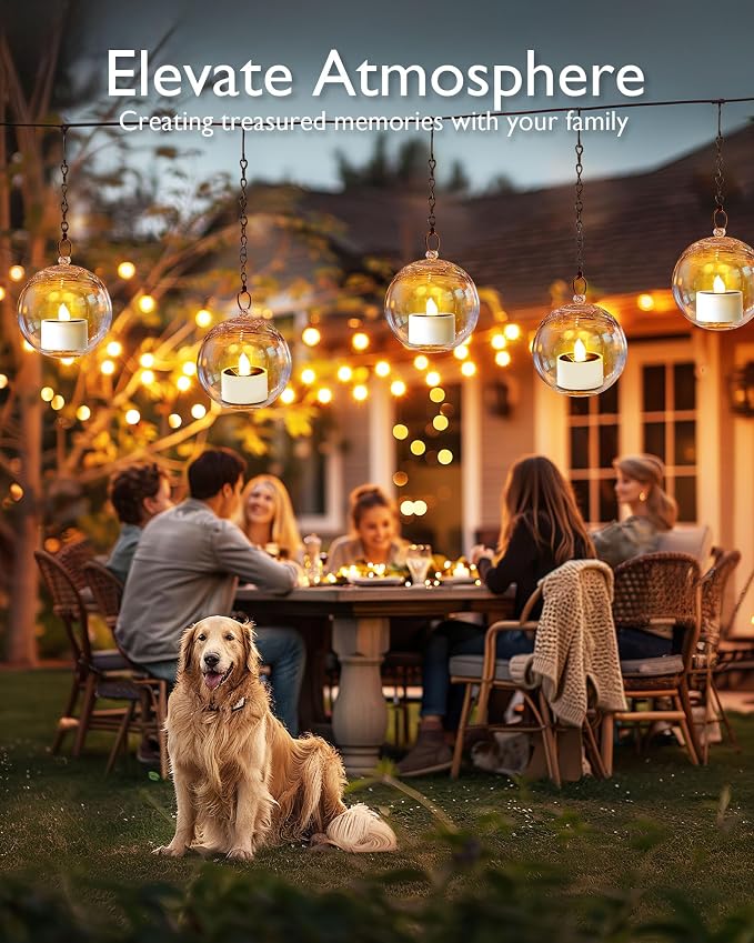 Homemory 8Pcs Solar Tea Lights Outdoor Waterproof, Rechargeable Dusk to Dawn - Image 6