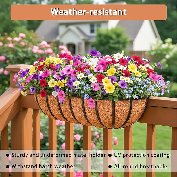 24'' Window Box Railing Planter - Image 3