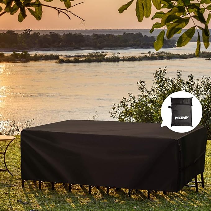 Velway Patio Furniture Cover Outdoor, Waterproof Rectangular Patio Table Chair - Image 7