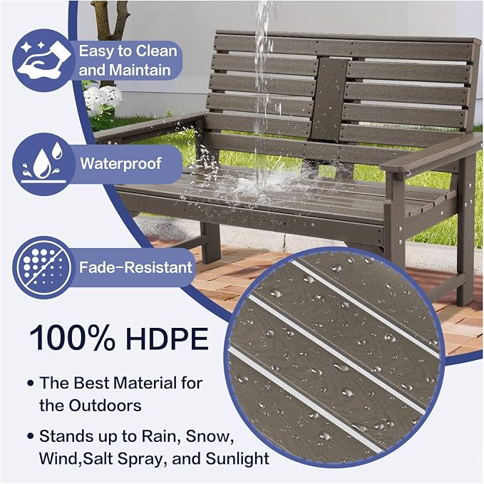 Outdoor Bench Weatherproof - Image 4