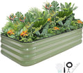 G GOOD GAIN 4-in-1 Adjustable Raised Garden Bed Kit | Galvanized Planter Boxes by GGOODGAIN