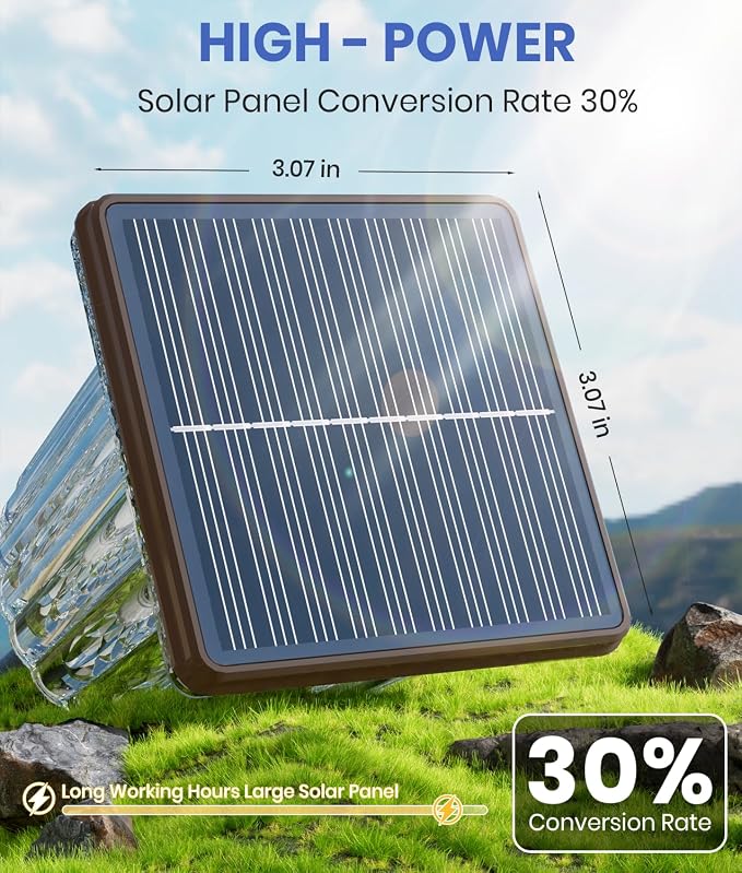 Super Bright Solar Garden Lights Powered 8 Pack, Adjustable Warm&Cool White - Image 2