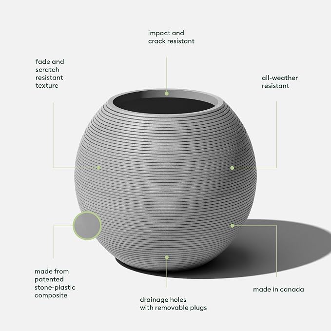 Veradek Strata Series Sphere Round Planter - Image 3