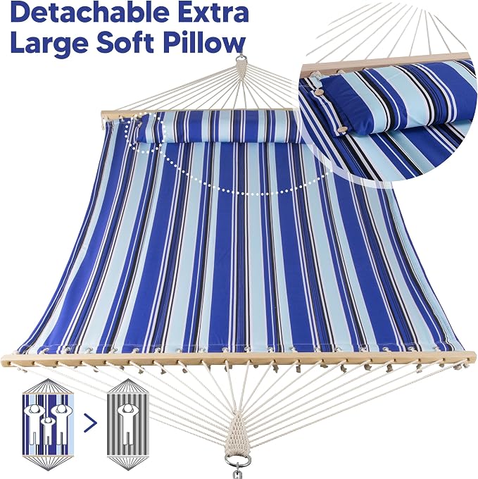 SUNCREAT Hammocks Quilted Fabric Hammock, Double Hammock - Image 3
