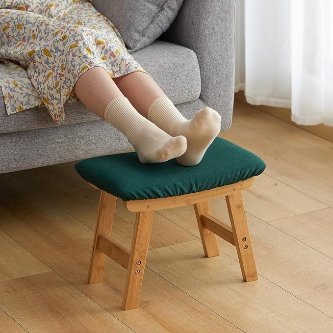 Foot Stool Ottoman Foot Rest Under Desk, Small Stool - Image 2