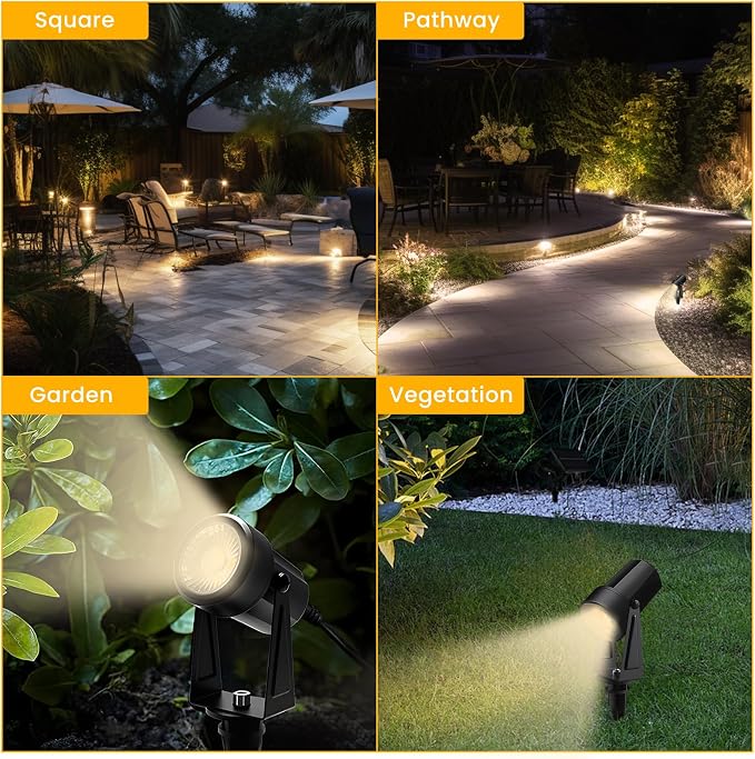 Svater Landscape Lighting Low Voltage, 10 Pack Outdoor Spotlights - Image 7