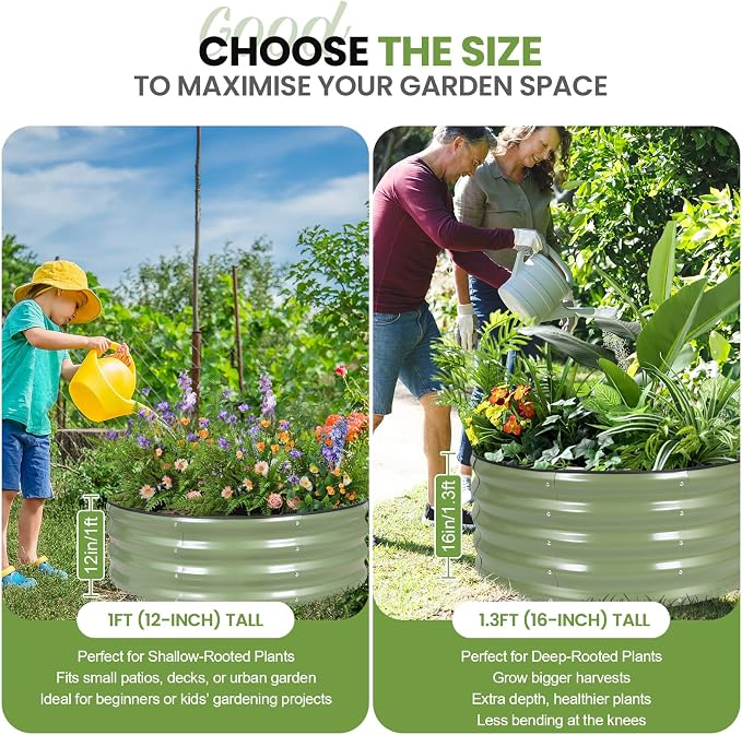 G GOOD GAIN Round Raised Garden Bed - Image 7