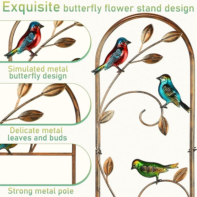 Blulu 4 Pack Metal Garden Trellis - Image 3