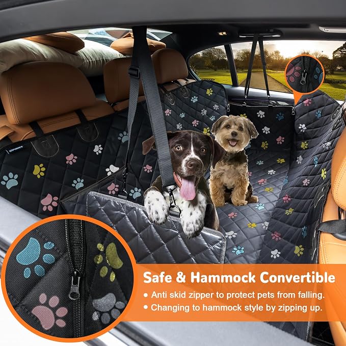 URPOWER Dog Car Seat Cover for Pets 100% Waterproof Seat Cover Hammock 600D - Image 2