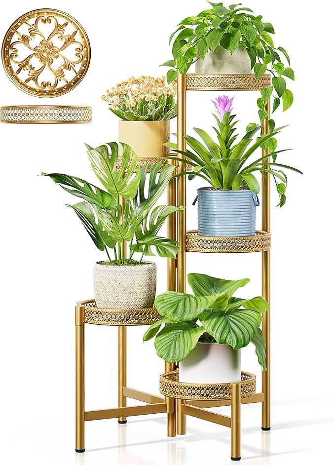 Tall Plant Stand Indoor Outdoor, Corner Metal Flower Pot Stands by Unknown