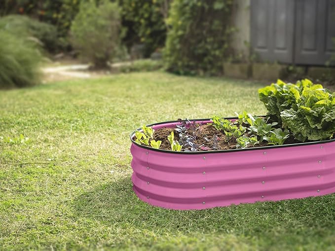 Plant & Plot Galvanized Raised Garden Beds Outdoor // 4×2×1 ft Planter Raised - Image 6