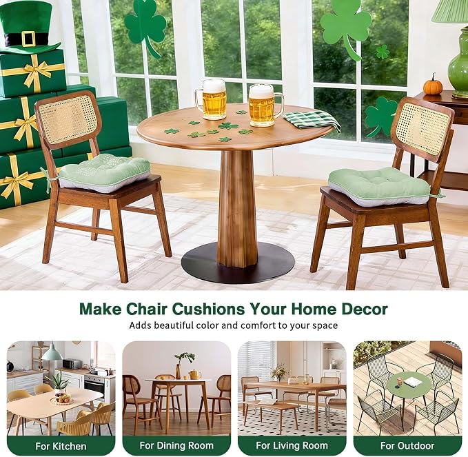 BETU Chair Cushions for Dining Chairs Set of 2, 3.5" Thick Kitchen Table Chair - Image 4