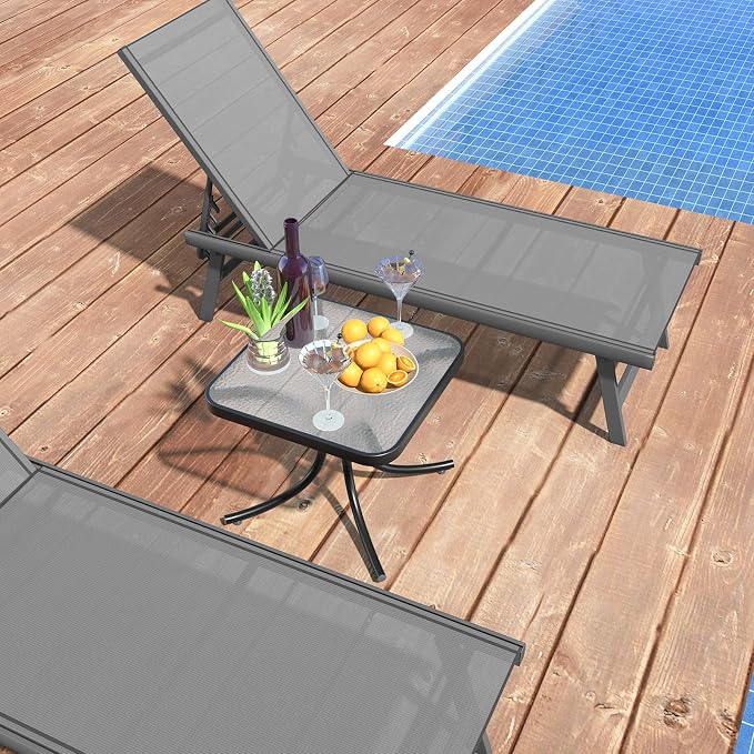 Tangkula Outdoor Side Table, 20 Inches Square End Table - Image 8