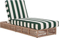 SAFAVIEH Outdoor Collection Gillian Heather Tan & Hunter Green Stripe Chaise by SAFAVIEH
