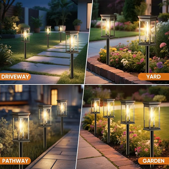 Solar Pathway Lights Outdoor Waterproof – 12 Pack Bright Solar Powered Garden - Image 7