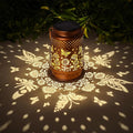 Solar Lanterns Outdoor Waterproof Garden Decor, Metal LED Garden Light Birthday by kaakuuki