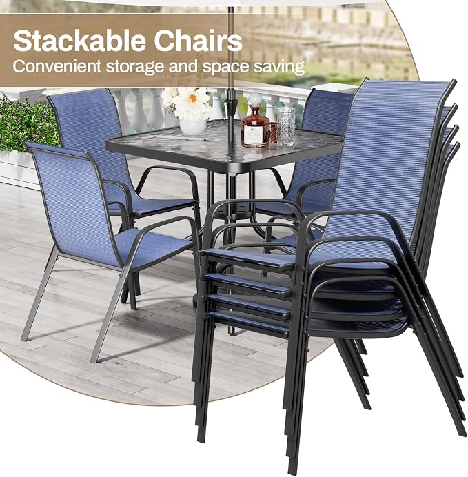 TLSUNNY Patio Dining Set 5 Pieces, All Weather Outdoor Furniture W/30"X 30" - Image 7