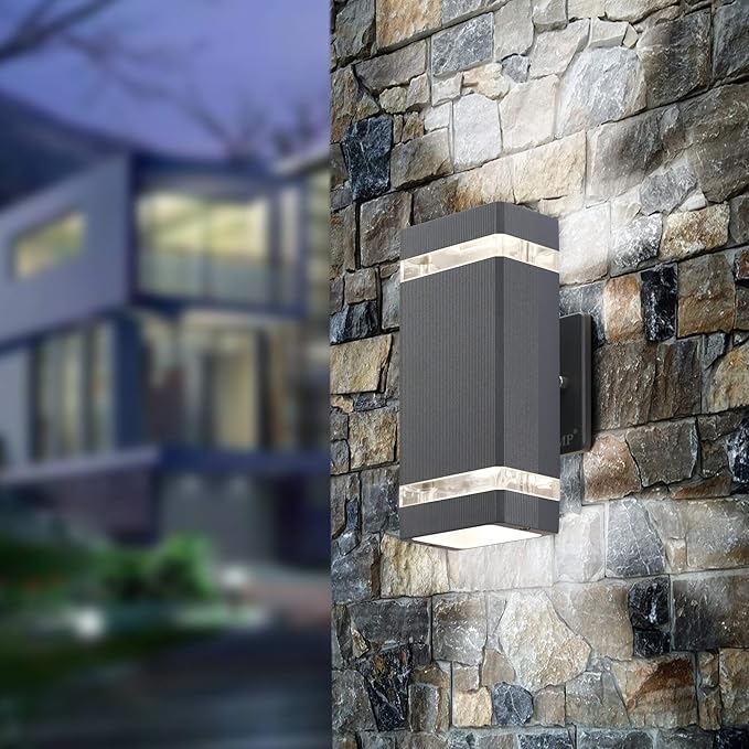 LMP 4 Pack LED Square Up and Down Lights Outdoor Wall Light，Body in Aluminum - Image 3