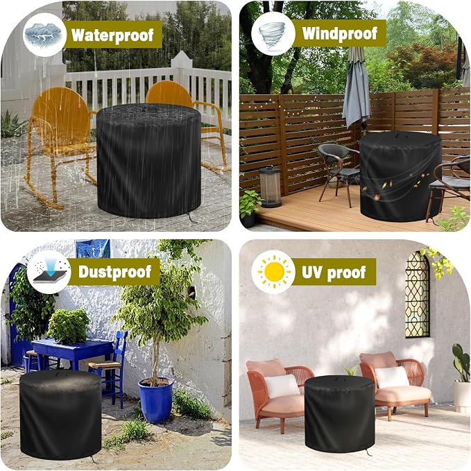 Patio Table Cover for Decksplore 23.6” Outdoor Patio Side Table, Waterproof - Image 7
