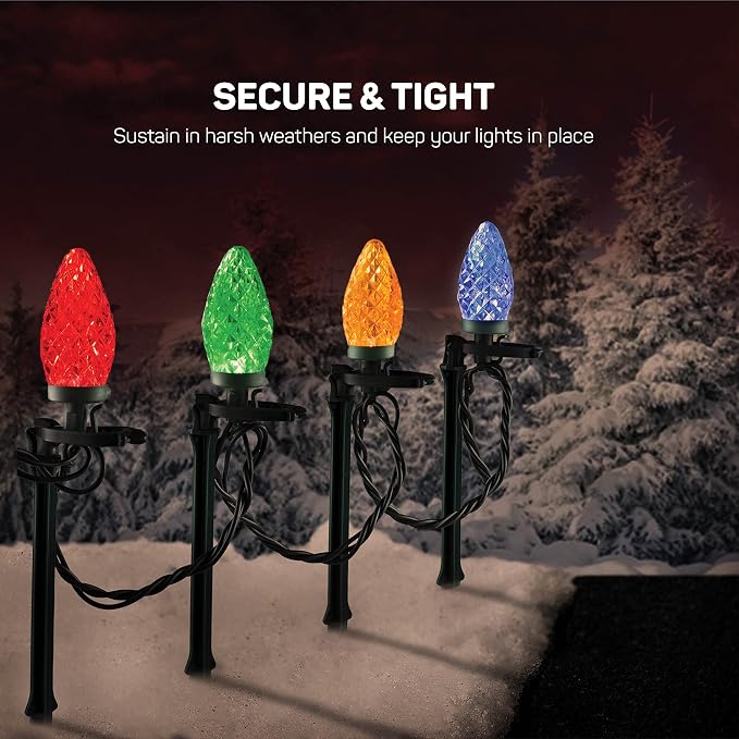 Christmas Light Yard Stakes Outdoor Light Stakes - Image 2