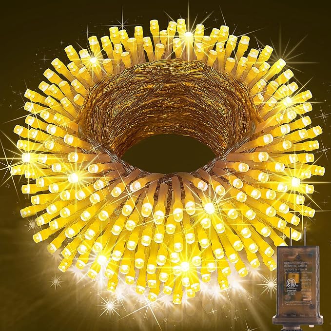 KNONEW 403ft 1000 LED Christmas String Lights Outdoor 8 Modes & Timer Fairy by KNONEW