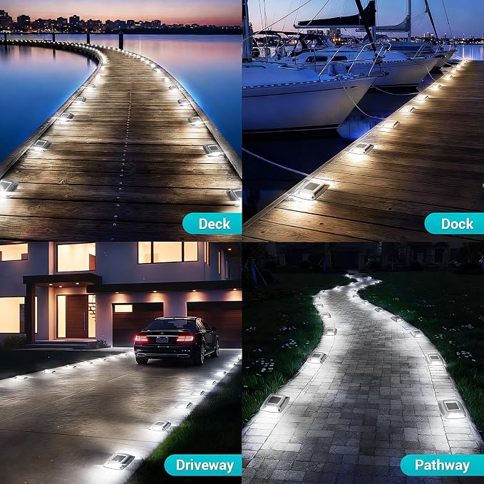 Solar Driveway Lights Outdoor 12 Pack, IP68 LED Solar Powered Waterproof - Image 4