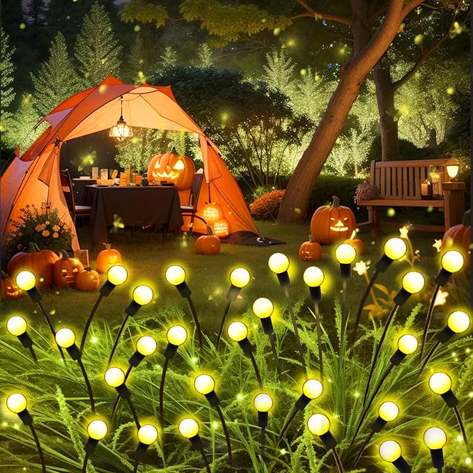 Solar Garden Lights Outdoor, 2 Pack 20 LED Solar Firefly Lights Waterproof - Image 7