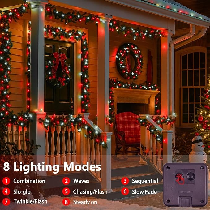 6 Pack 270FT Solar Christmas Lights Outdoor Waterproof, Super Bright 480 LED - Image 3