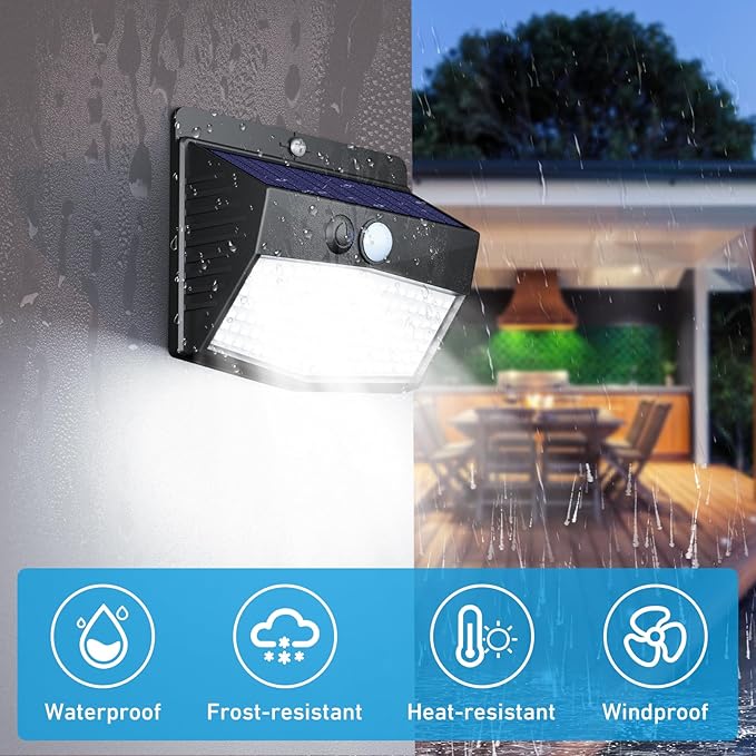 Peasur 1 Pack Solar Motion Lights Outdoor, Solar Security Light - Image 4