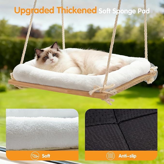 Cat Window Perch, Rustic Cat Hammock Bed - Image 5
