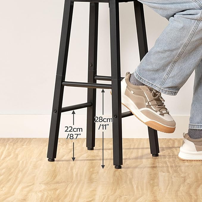 HOOBRO Bar Stools, Barstools Set of 4, Counter Height Barstools, 24.8" Bar - Image 8