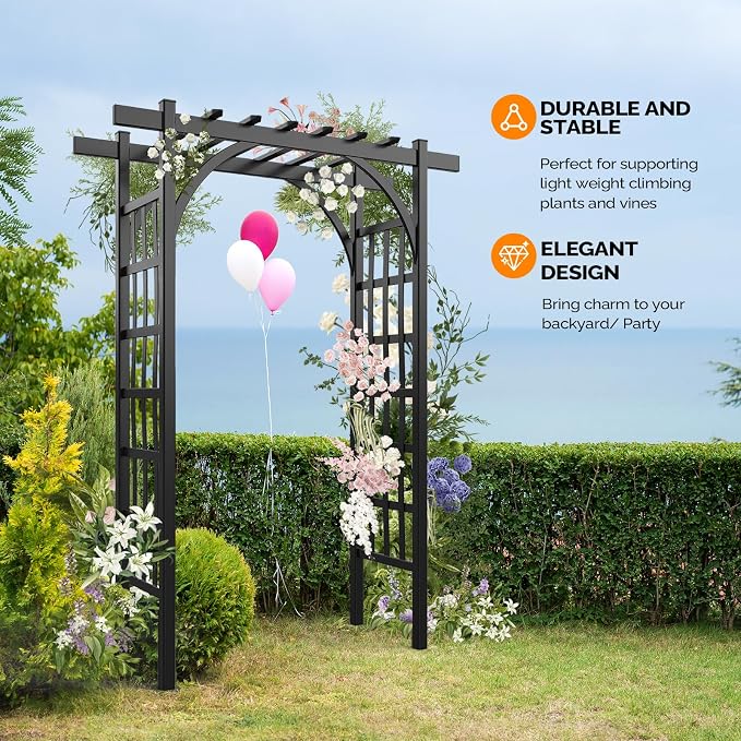 VINGLI Garden Arbor, PVC Wedding Arch - Image 5